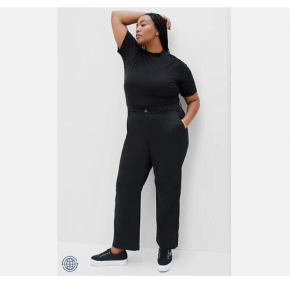 GAP High Rise Girlfriend Khakis Black Stretch Twill Pants Size 16 #819959 RT$60 - Picture 6 of 12